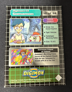 1999 Digimon Card Bandai Upper Deck Preview Card GOMAMON Card 16 of 34 - Image 5