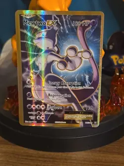 Pokemon Mewtwo EX TCG Full Art Holo Ultra Rare Card 103/108 - Image 2