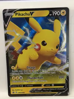 Pikachu V SWSH061 Black Star Promo Pokemon Sword & Shield Ultra Rare NM/M Card - Image 1