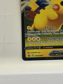 Pikachu V SWSH061 Black Star Promo Pokemon Sword & Shield Ultra Rare NM/M Card - Image 4