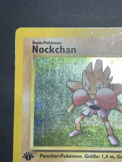 1st Edition Base Set Hitmonchan 7/102 Holo Rare - HP - German Pokemon Card WOTC - Image 3