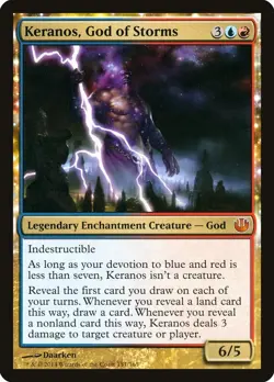 Keranos, God of Storms Journey Into Nyx Magic The Gathering MTG Card - Image 1