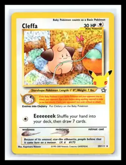 💥 Cleffa - 20/111 - Pokemon Celebrations Classic Collection Holo Rare Card - Image 1