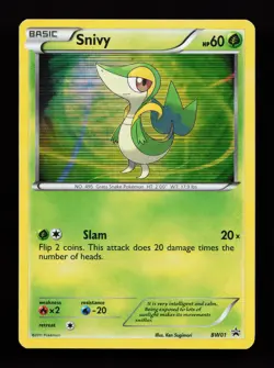 Snivy BW01 Promo Black and White Promos Pokemon Card - Image 1