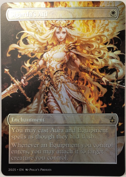 Sigarda's Aid FOIL Proxy Playtest Card with Custom Fantasy Anime Art - Image 1