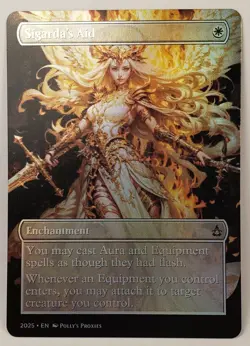 Sigarda's Aid FOIL Proxy Playtest Card with Custom Fantasy Anime Art - Image 3