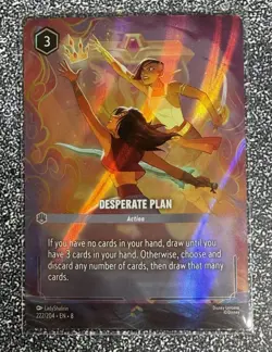 Desperate Plan #222/204 Enchanted - Disney Lorcana - Reign Of Jafar - Image 1