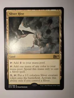 Sliver Hive Magic 2015 M15 Regular Rare MTG Land - Image 1