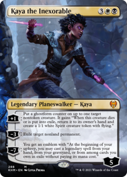 mtg magic kaya the inexorable extended borderles ENGLISH l'inexorable kaldheim - Image 1