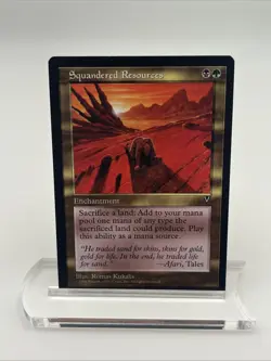 Squandered Resources Visions 1996 Near Mint never Played Mtg Magic The Gathering - Image 1