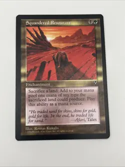Squandered Resources Visions 1996 Near Mint never Played Mtg Magic The Gathering - Image 5
