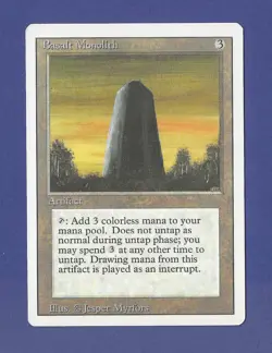 1994 Magic the Gathering - Basalt Monolith - Artifact - Revised MTG - Image 1