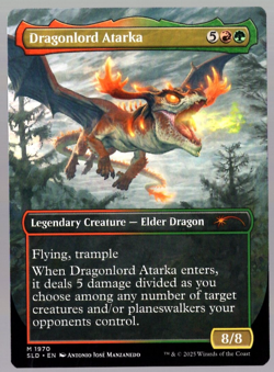 Dragonlord Atarka 1970 Borderless Non Foil Secret Lair MTG Near Mint - Image 2