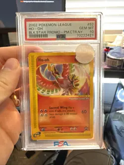2002 Pokemon League Promo ~ Black Star HO-Oh #052 Pokemon Center NY ~ PSA 10 - Image 1