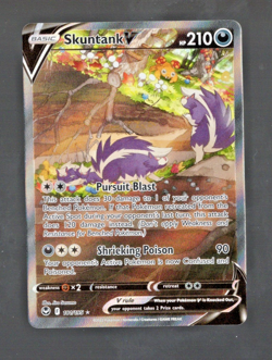 Pokemon TCG Skuntank V 181/195 Silver Tempest Holo Ultra Rare NM/MT - Image 1