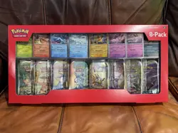 Pokemon TCG Prismatic Evolutions Mini Tins Sealed 8 Pack Costco - Image 1