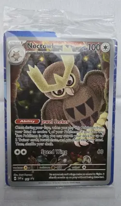 Pokemon TCG Stellar Crown Elite Trainer Box Promo: Noctowl SVP 141 New & Sealed - Image 1