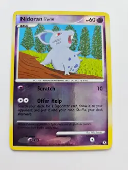Pokemon Nidoran (F) Reverse Holo Platinum Rising Rivals 71/111 NM - Image 1
