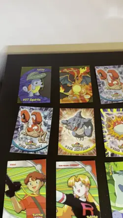 15 x Topps Pokemon 1999 with 3 holo, 1 x Clear #6 Charizard, 1 x Clear Squirtle - Image 2
