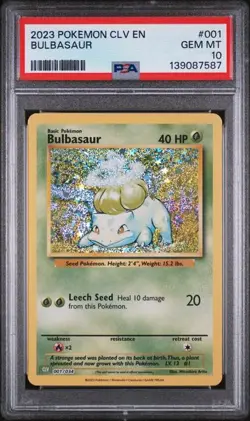 2023 Pokemon TCG Classic CLV EN #001 Bulbasaur PSA 10 - Image 1