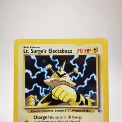 Lt. Surge's Electabuzz 6/132 Gym Heroes Holo Rare Pokemon LP+ - Image 3
