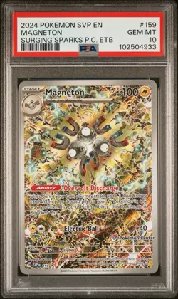 Magneton Pokemon Center Stamped Surging Sparks Promo #159 PSA 10 - Image 1