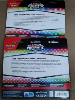 Pokemon Scarlet and Violet Prismatic Evolutions Tech Sticker Lot of 2 - Image 2