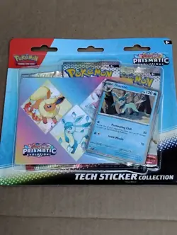 Pokemon Scarlet and Violet Prismatic Evolutions Tech Sticker Lot of 2 - Image 3