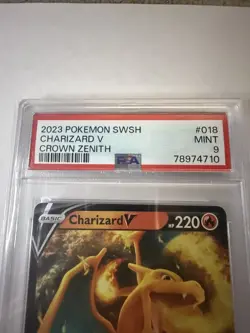 PSA 9 GEM MINT Charizard V 18/159 2023 Pokemon Crown Zenith - Image 3