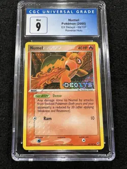Pokemon Numel Reverse Holo Stamped 68/107 from EX Deoxys in a CGC 9 !! - Image 1