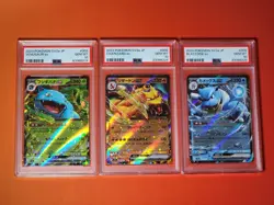 Pokemon Japanese 151 Charizard ex #6 & Blastoise & Venusaur PSA 10 RR - Image 1