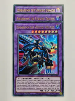 Yu Gi Oh - 3x CH01-EN049 Rindbrumm the Striking Dragon - Ultra Rare - Image 1