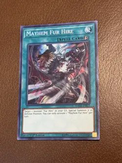 Yugioh Mayhem Fur Hire DASA-EN025 Secret Rare 1st Ed NM - Image 1