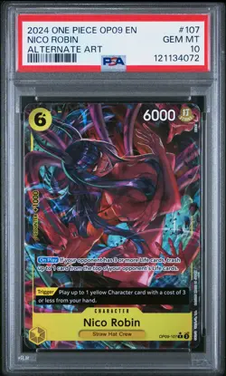 Nico Robin Alternate Art One Piece Op09-Emperors In The New World 107 NM PSA 10 - Image 1