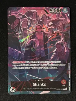 SHANKS - One Piece TCG OP09-001 - PROMO Leader - English Version 2nd Anniversary - Image 1