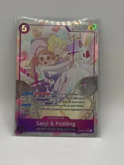 Sanji and Pudding SR EB02-035 (Alt Art) Anime 25th Collect One Piece ENGLISH NM - Image 1