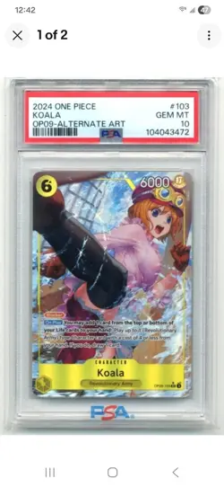 2024 One Piece Emperors in the New World 103 Koala Alternate Art PSA 10 Gem Mint - Image 2