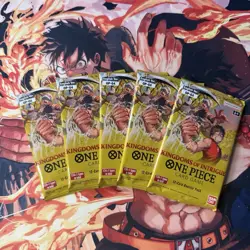 One Piece CCG OP04 Kingdoms Of Intrigue Booster Pack X 5 ENGLISH NEW & SEALED - Image 1