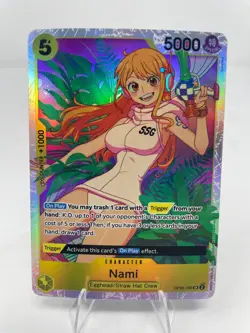 Nami One Piece CCG Two Legends Foil, OP08-106, Super Rare, Near Mint - Image 1