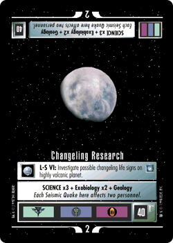 Star Trek CCG 1E Deep Space Nine Changling Research Rare Card NM-M - Image 1