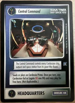 Central Command HQ Star Trek CCG Card Game DS9 Rare LP - Image 1