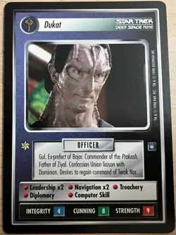 Dukat Star Trek CCG Card Game DS9 Rare LP - Image 1
