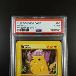 PSA 9 Pikachu 58/102 Pokemon Base Set 1999 Non Holo Graded Card - Image 2