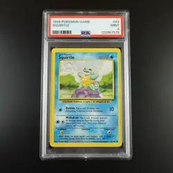 PSA 9 Squirtle 63/102 Pokemon Base Set 1999 Non Holo Card - Image 1