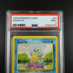 PSA 9 Squirtle 63/102 Pokemon Base Set 1999 Non Holo Card - Image 2