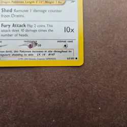 Dratini 63/105 Pokemon Neo Destiny Card - LP - Image 5