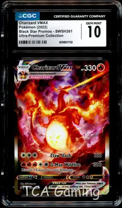 CGC 10 GEM MINT Charizard VMAX SWSH261 ALTERNATE ART PROMO Pokemon Card 132 - Image 1