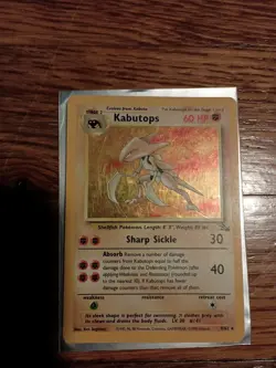 Pokemon TCG Kabutops Holo Rare Card 9/62 Fossil Unlimited - Image 1