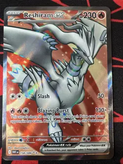 Pokemon TCG Reshiram EX Full Art Ultra Rare Card #158/086 Sv: White Flare NM - Image 1