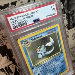 [PSA 7] Vaporeon Holo 12/64 1st Edition Jungle 1999 Pokemon Card - Image 2